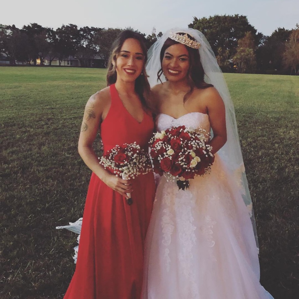 David bridal maxi dress (bridesmaid,prom)